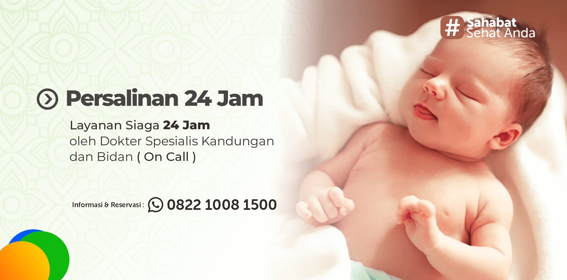 BANNER LAYANAN RAWAT INAP SEHATI 2024 - PERSALINAN 24 JAM