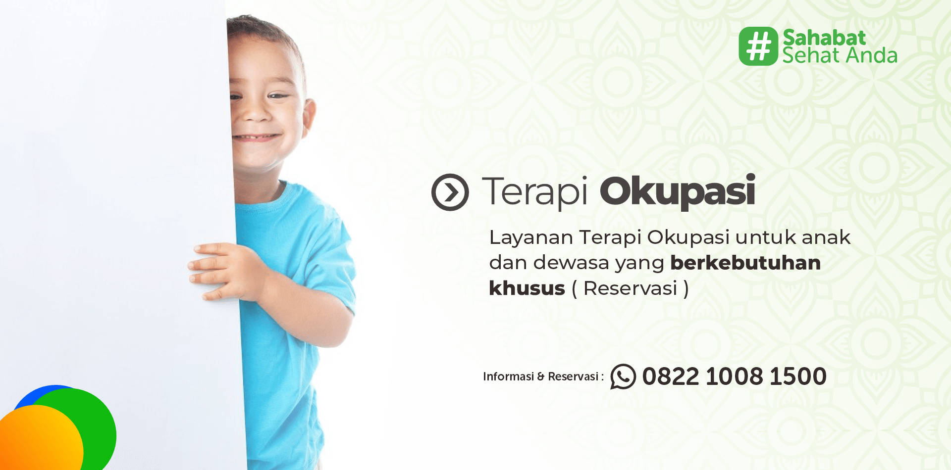 BANNER LAYANAN RAWAT INAP SEHATI 2024 - TERAPI OKUPASI